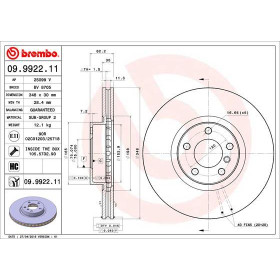 BREMBO Brzdový kotúč vetraný Ø348mm  09.9922.11_thumb2