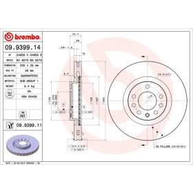 BREMBO Brzdový kotúč vetraný Ø305mm  09.9399.11_thumb2