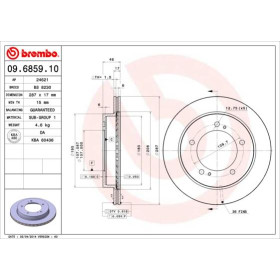 BREMBO Brzdový kotúč vetraný Ø287mm  09.6859.10_thumb2