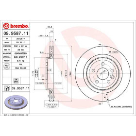 BREMBO Brzdový kotúč vetraný Ø302mm  09.9587.11_thumb2