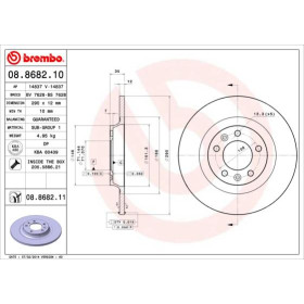 BREMBO Brzdový kotúč plny Ø290mm  08.8682.11_thumb2