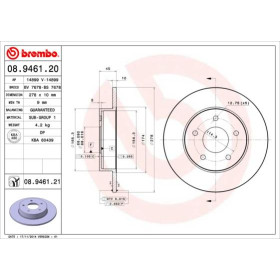 BREMBO Brzdový kotúč plny Ø278mm  08.9461.21_thumb2