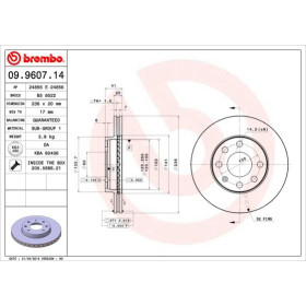 BREMBO Brzdový kotúč vetraný Ø236mm  09.9607.14_thumb2