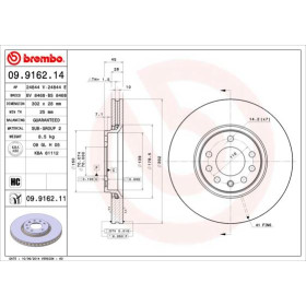 BREMBO Brzdový kotúč drazkovany Ø302mm  09.9162.75_thumb3