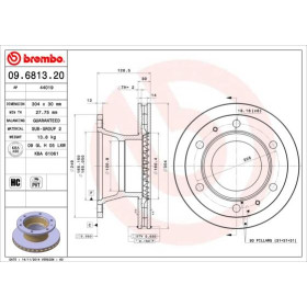 BREMBO Brzdový kotúč vnutorne chladene Ø304mm  09.6813.20_thumb2