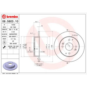 BREMBO Brzdový kotúč plny Ø260mm  08.5803.10_thumb2