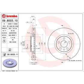 BREMBO Brzdový kotúč vetraný Ø285mm  09.8003.11_thumb2