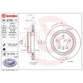 BREMBO Brzdový kotúč vetraný Ø312mm  09.8700.11_thumb2