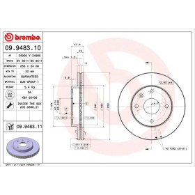 BREMBO Brzdový kotúč vetraný Ø256mm  09.9483.11_thumb3