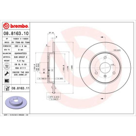 BREMBO Brzdový kotúč plny Ø280mm  08.8163.11_thumb2