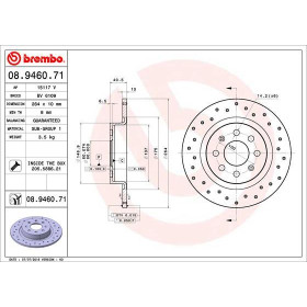 BREMBO Brzdový kotúč dierovany Ø264mm  08.9460.71_thumb2