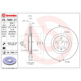 BREMBO Brzdový kotúč vetraný Ø310mm  09.7880.21_thumb2