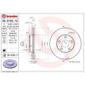 BREMBO Brzdový kotúč vetraný Ø275mm  09.9185.11_thumb2