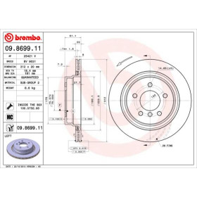 BREMBO Brzdový kotúč vetraný Ø312mm  09.8699.11_thumb2