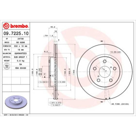 BREMBO Brzdový kotúč vetraný Ø302mm  09.7225.10_thumb2