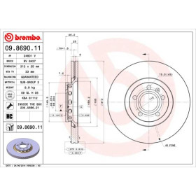 BREMBO Brzdový kotúč vetraný Ø312mm  09.8690.11_thumb2