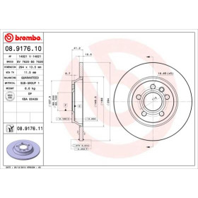 BREMBO Brzdový kotúč plny Ø294mm  08.9176.11_thumb2