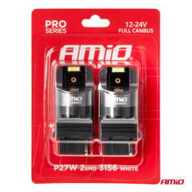 AMIO LED CANBUS PRO series 3156 P27W 2x1860SMD White 12/24V FULL CANBUS AMIO-03597_thumb3