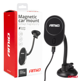 AMIO Magnetický držiak telefónu s bezdrôtovým indukčným nabíjaním My Mag 15W AMIO-03772_thumb5