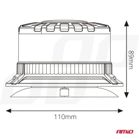 AMiO LED výstražné svetlo kohúta W28M 12V 24V_thumb6