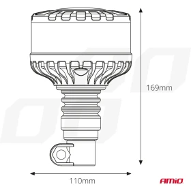 AMiO LED výstražné svetlo kohúta W28P 12V 24V_thumb7