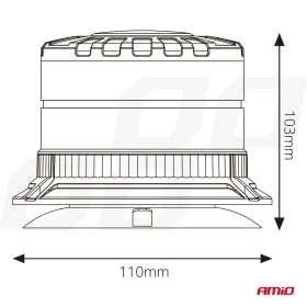 AMiO LED výstražné svetlo kohúta W29M 12V 24V_thumb6