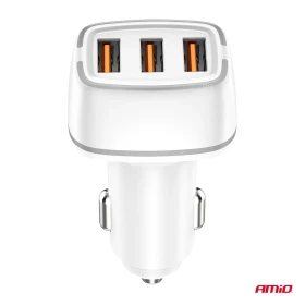 AMiO Nabíjačka do auta 2x USB-A + USB-C 32W 12/24V_thumb4