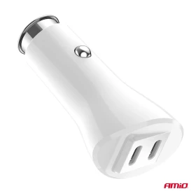 AMiO Nabíjačka do auta 2xUSB-C 40W 12/24V_thumb4