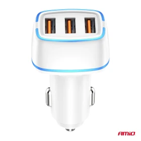 AMiO Nabíjačka do auta 3x USB-A 30W 12/24V_thumb4