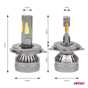 AMiO LED žiarovky hlavného svietenia H4/H19 HP séria Full Canbus_thumb4