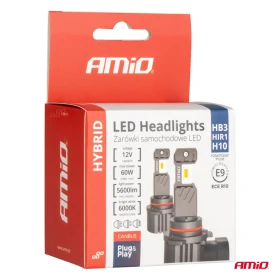 AMiO LED žiarovky hlavného svietenia Hybrid séria HB3 HIR1 H10 6000K Canbus 60W_thumb5