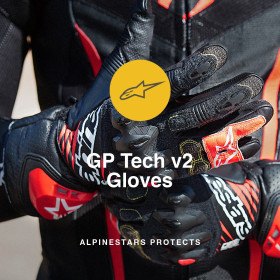 rukavice GP TECH V2, ALPINESTARS (čierna/biela, veľ. S)_thumb4