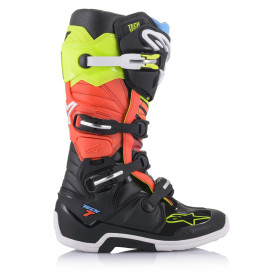 topánky TECH 7, ALPINESTARS (čierna/žltá fluo/červená fluo, veľ. 38)_thumb2