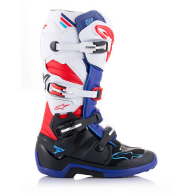 topánky TECH 7, ALPINESTARS (čierna/tmavomodrá/červená/biela, veľ. 44,5)_thumb2