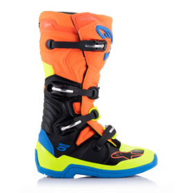 topánky TECH 5, ALPINESTARS (oranžová fluo/žltá fluo/modrá/čierna, veľ. 38)_thumb2