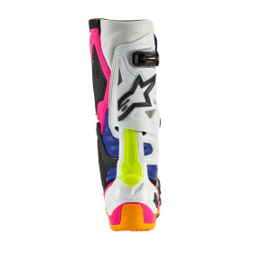 topánky TECH 10 limitovaná edícia COAST, ALPINESTARS (biela/tmavo modrá/ružová/žltá fluo/oranžová/čierna, veľ. 45,5)_thumb4