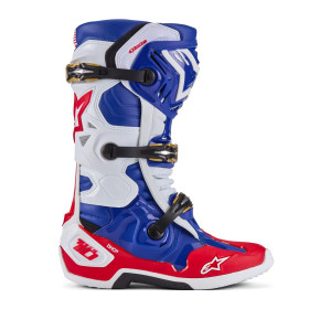 topánky TECH 10 limitovaná edícia UNION REDBUD MX, ALPINESTARS (červená/modrá/biela/čierna, veľ. 42)_thumb2