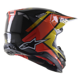 prilba SUPERTECH S-M10 CARBON META2, ALPINESTARS (čierna/žltá/oranžová lesklá, veľ. XS)_thumb2