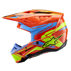 prilba S-M5 ACTION 2, ALPINESTARS (oranžová fluo/svetlo modrá/žltá fluo, veľ. S)_thumb2