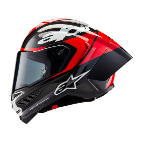prilba SUPERTECH R10 ELEMENT, ALPINESTARS (karbón/červená fluo/biela, veľ. 2XL)_thumb2