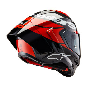 prilba SUPERTECH R10 ELEMENT, ALPINESTARS (karbón/červená fluo/biela, veľ. 2XL)_thumb4