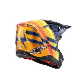 prilba SUPERTECH S-M10 edícia TROY LEE DESIGNS, ALPINESTARS (modrá perleť/oranžová fluo/žltá/červená, veľ. L)_thumb4