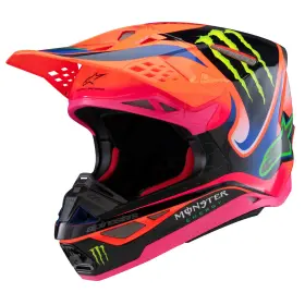 prilba SUPERTECH S-M10 edícia HAIDEN DEEGAN, ALPINESTARS (oranžová fluo/fialová/ružová/zelená, veľ. S)