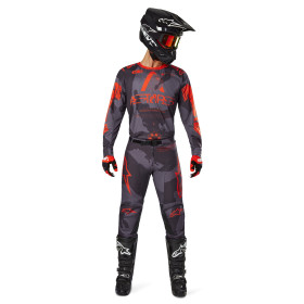 dres RACER HOLLOW, ALPINESTARS (šedá camo/oranžová fluo, veľ. M)_thumb3