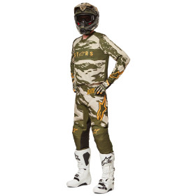 nohavice RACER TACTICAL, ALPINESTARS (piesková/zelená/mandarínka, veľ. 32)_thumb3