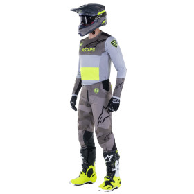 nohavice TECHSTAR limitovaná edícia AMS, ALPINESTARS (sivá/čierna/žltá fluo, veľ. 38)_thumb3