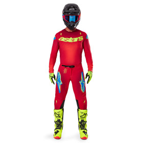 nohavice SUPERTECH MAKER, ALPINESTARS (červená/žltá fluo, veľ. 36)_thumb3