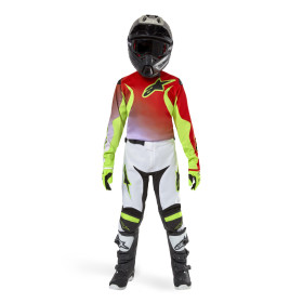 dres RACER LUCENT, ALPINESTARS, detský (biela/čierna/žltá fluo, veľ. S)_thumb3