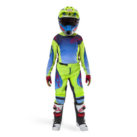 dres RACER HOEN, ALPINESTARS, detský (žltá fluo/modrá/červená, veľ. L)_thumb3