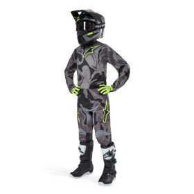 nohavice RACER TACTICAL, ALPINESTARS, detské (sivá camo/žltá fluo/čierna, veľ. 26)_thumb3